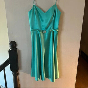Banana Republic green silk cocktail dress women's size 0